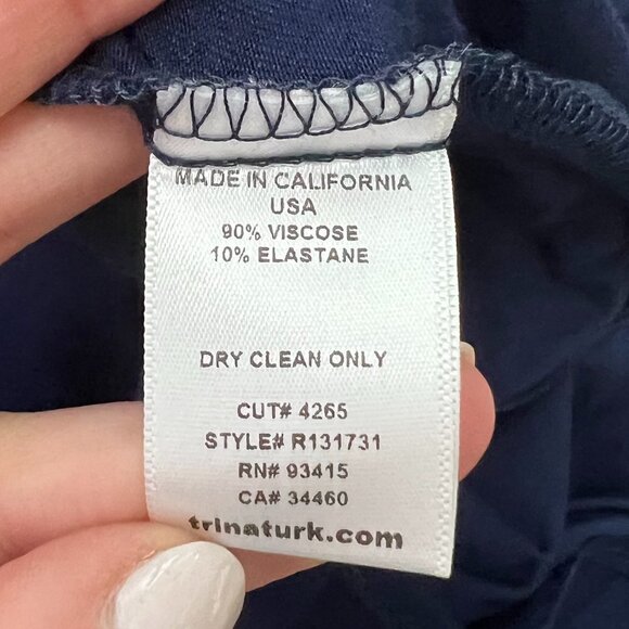 Trina Turk Stretch Jersey Knit Cowl Neck Flowy Loose Longline Tunic Mini Dress - Picture 11 of 12